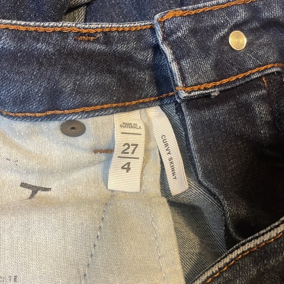 LOFT Dark Wash Curvy Skinny Jeans Size 27/4 - Picture 5 of 8